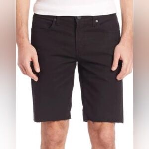 J Brand Men's Tyler Black Denim Cutoff Shorts 30
